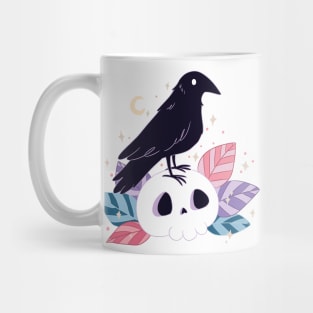 Crow on a skull Mug